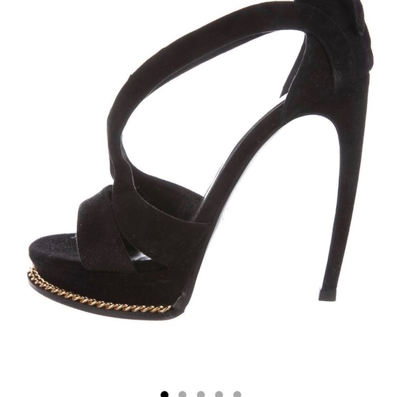 Suede Chain Link Sandal